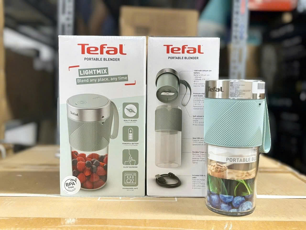 Máy Xay Sinh Tố Tefal LightMix On The Go Nhỏ Gọn, Xay Khỏe, Mang Đi Mọi Nơi