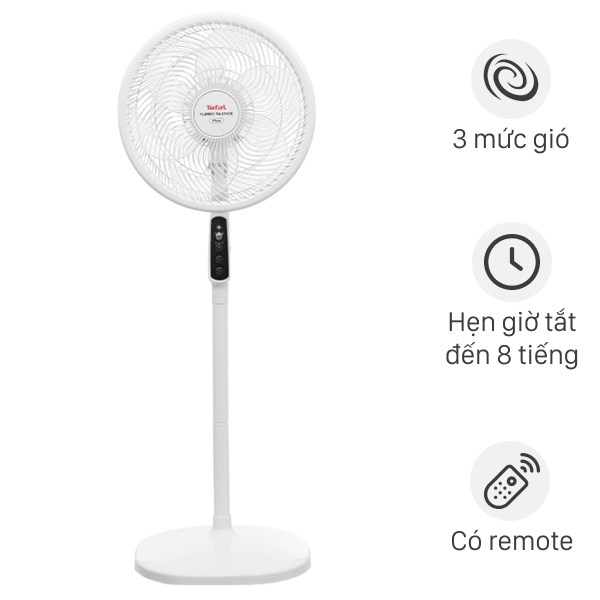 Quạt cây TEFAL Turbo Silence Plus VH689690 – Mát mạnh, siêu êm, điều khiển từ xa